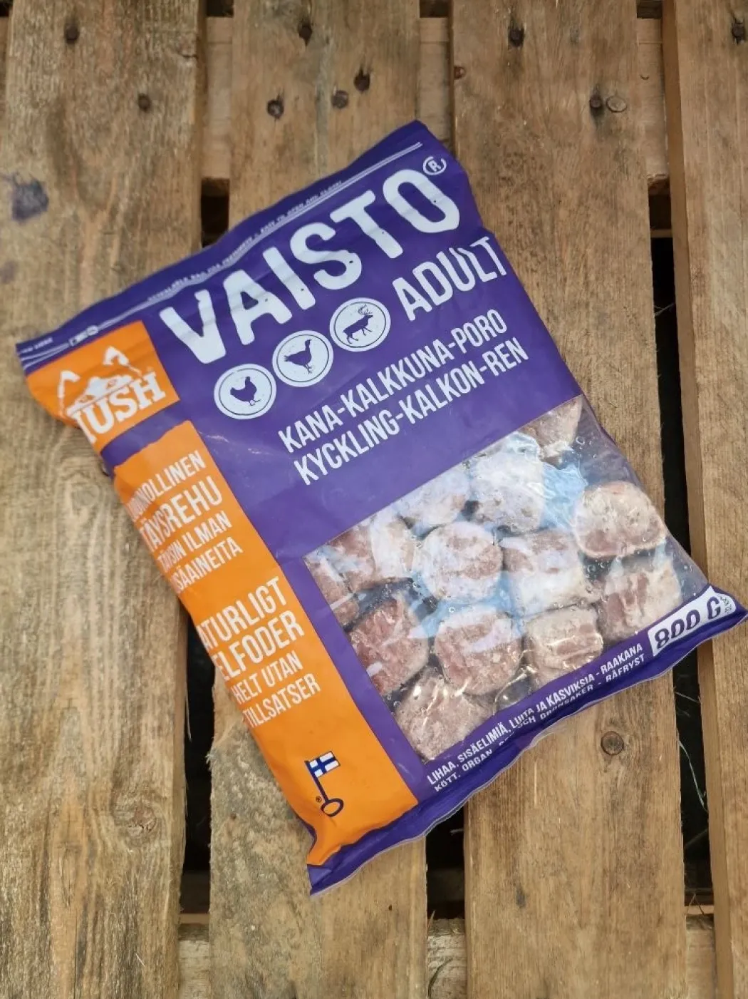 MUSH Vaisto Lilla Kylling Kalkun Rensdyr 800 g - Naturligt hundefoder