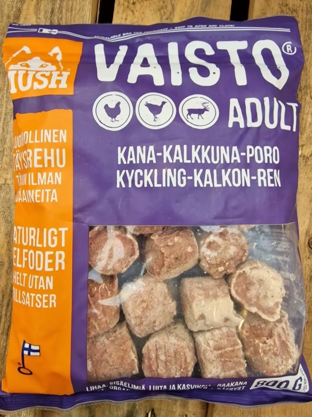 MUSH Vaisto Lilla Kylling Kalkun Rensdyr 800 g - Naturligt hundefoder