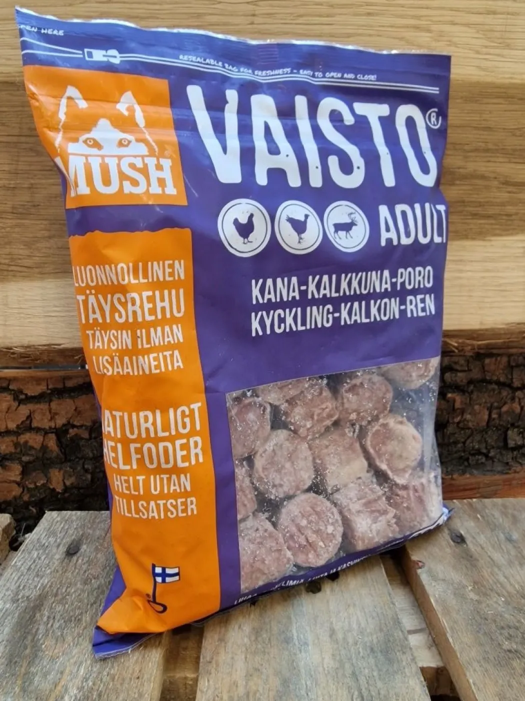MUSH Vaisto Lilla Kylling Kalkun Rensdyr 800 g - Naturligt hundefoder