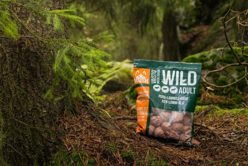MUSH Vaisto Mørkegrøn Wild rensdyr lam elg til hund 800 g
