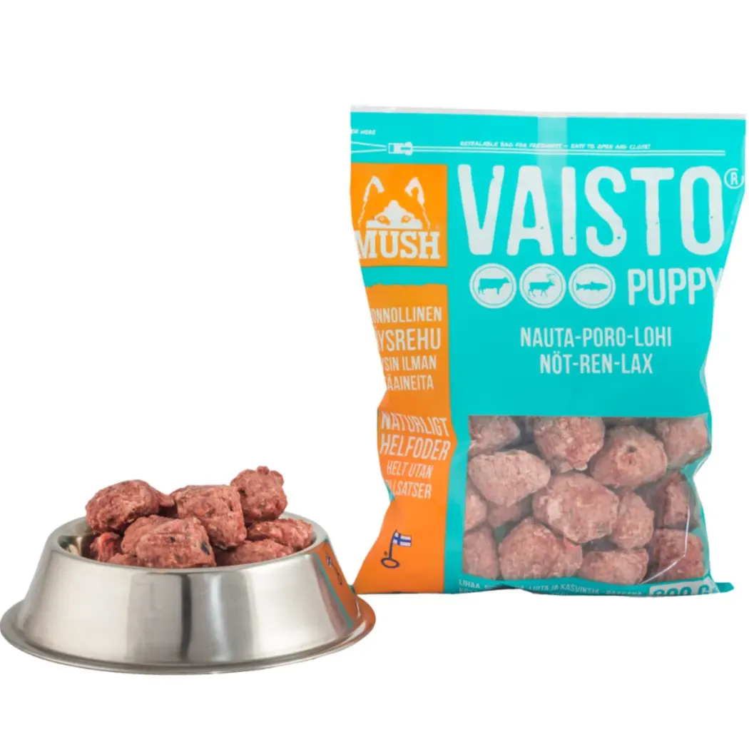 MUSH Vaisto Puppy isblå okse rensdyr laks 800 g til hvalpe
