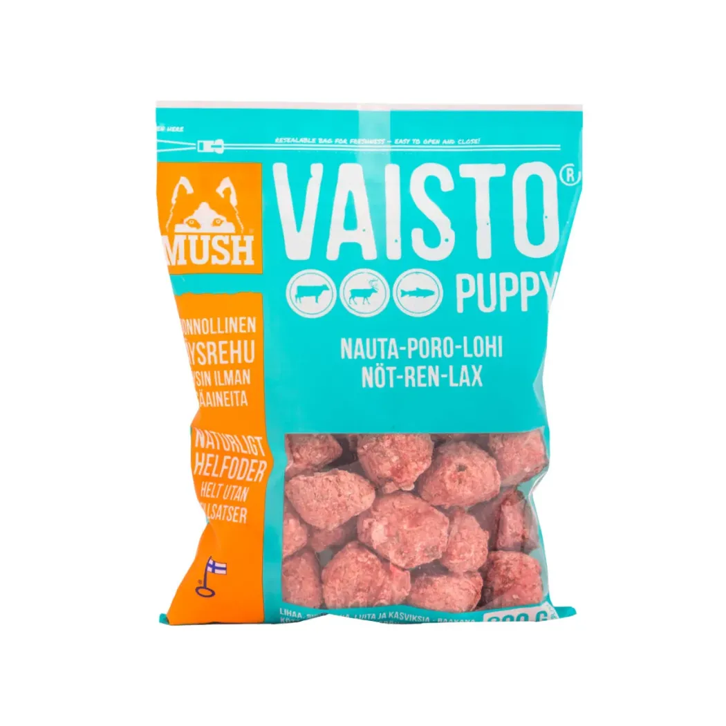 MUSH Vaisto Puppy isblå okse rensdyr laks 800 g til hvalpe