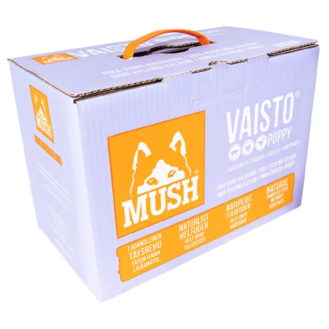 MUSH Vaisto Puppy lyslilla gris kalkun kylling 10 kg til hvalpe
