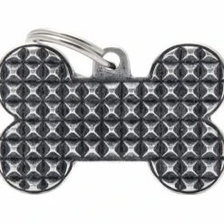 My Family Bronx Studs Ben stor hundetegn grå sort