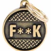 My Family Hundetegn Cirkel Lille F**k Guld