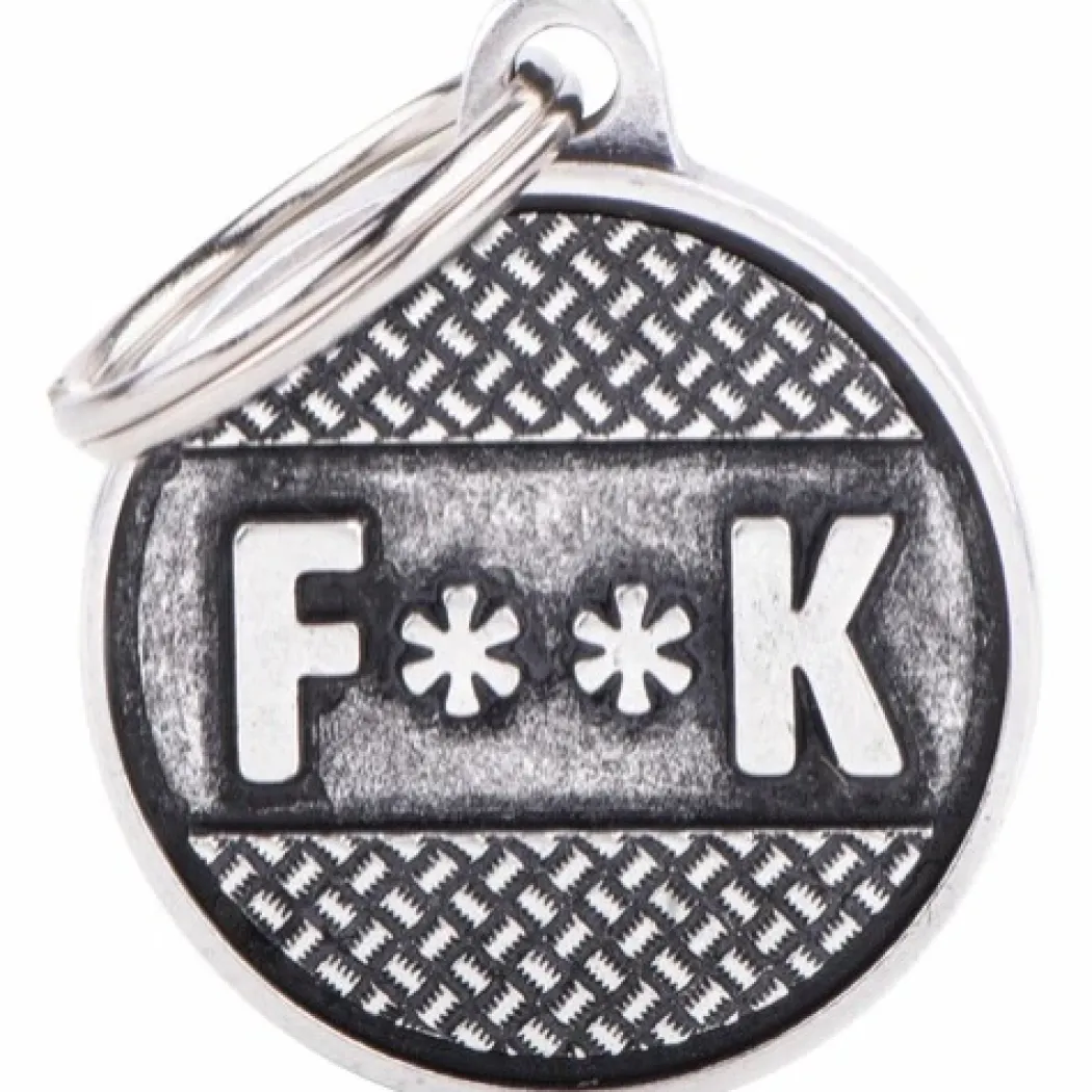 My Family Hundetegn Cirkel Lille F**k Sølv