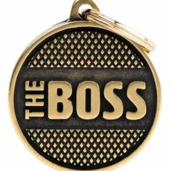 My Family hundetegn cirkel stor The Boss guld