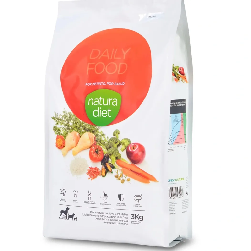 Natura Diet Daily hundefoder 3 kg - Naturligt tørfoder med kylling og ris