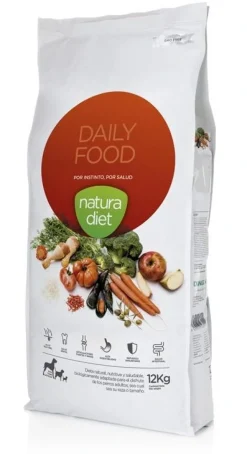 Natura Diet Daily Hundefoder 12 kg - Naturligt og afbalanceret tørfoder til hunde