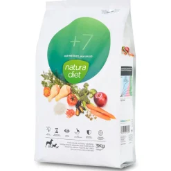 Natura Diet Hundefoder Senior +7 3 kg - naturligt tørfoder til ældre hunde