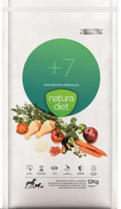 Natura Diet Hundefoder Senior +7 12 kg - komplet tørfoder til ældre hunde