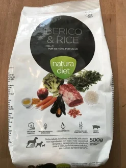 Natura Diet Iberico og Ris Hundefoder 500 g - Naturligt og allergivenligt