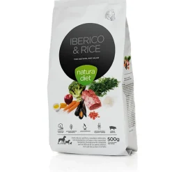 Natura Diet Iberico og Ris Hundefoder 500 g - Naturligt og allergivenligt