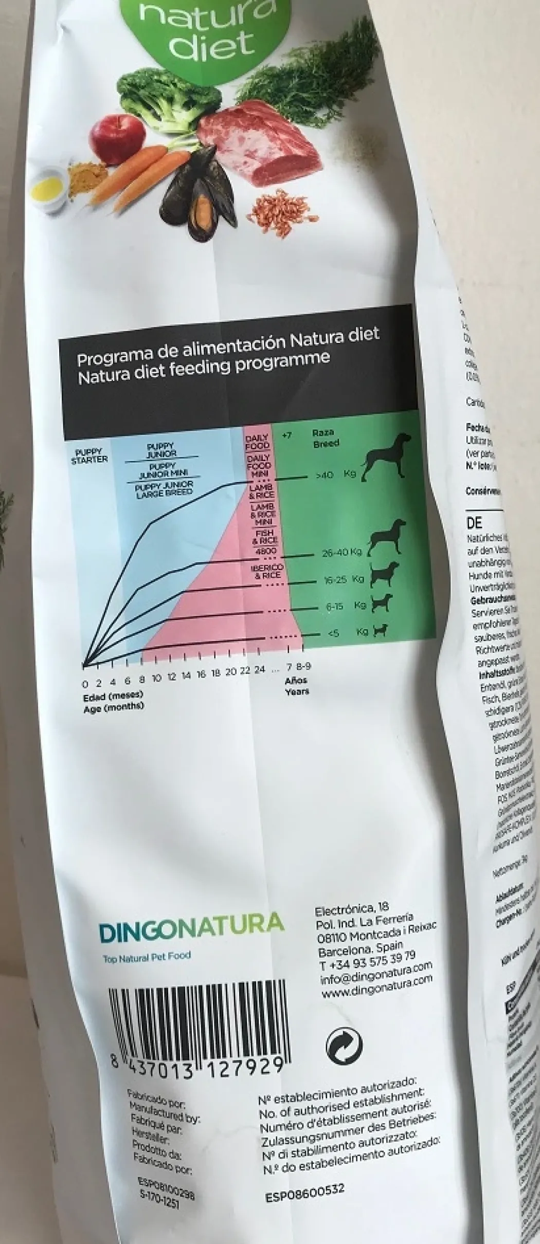 Natura Diet Iberico og Ris Hundefoder 3 kg - Naturlig ernæring