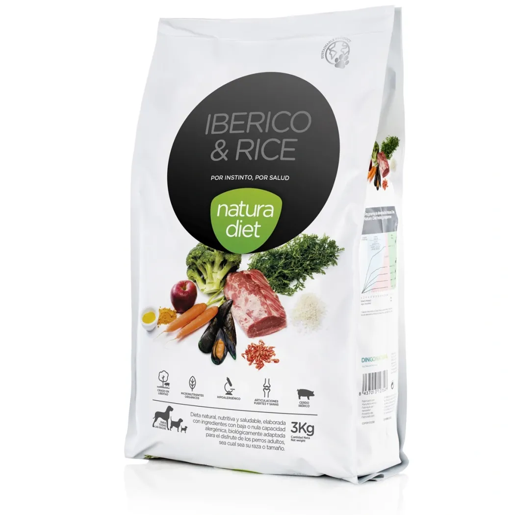 Natura Diet Iberico og Ris Hundefoder 3 kg - Naturlig ernæring