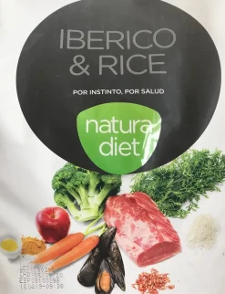 Natura Diet Iberico og Ris Hundefoder 12 kg - Naturlig ernæring til hunde