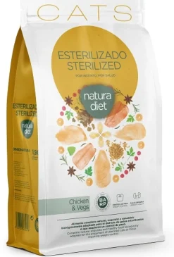 Natura Diet Kattefoder Adult Sterilised Kylling 1,5 kg - til steriliserede katte
