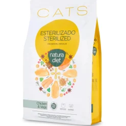 Natura Diet Kattefoder Adult Sterilised Kylling 3 kg - tørfoder til steriliserede katte