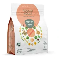 Natura Diet Kattefoder Adult Laks 400 g - tørfoder til voksne katte