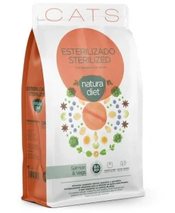 Natura Diet Kattefoder Adult Sterilised Laks 1,5 kg - til steriliserede katte
