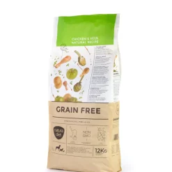 Natura Diet Kornfri Kylling og Grøntsager 12 kg - naturlig energi til voksne hunde