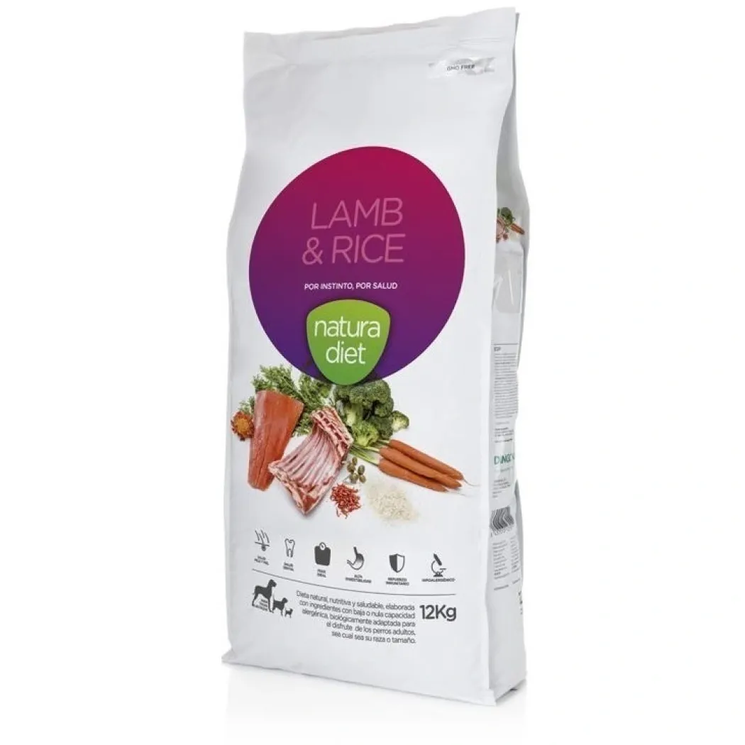 Natura Diet Lam og Ris Hundefoder 12 kg - Sundt foder
