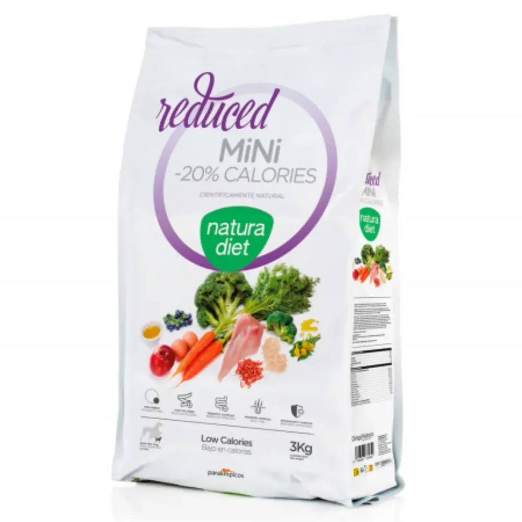 Natura Diet Reduced Mini -20% 3 kg - light hundefoder til små voksne hunde