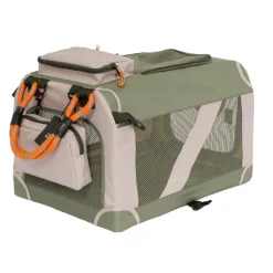 Nordic Paws Foldbart luksus hundebur i stof Army XS - rolig og tryg base