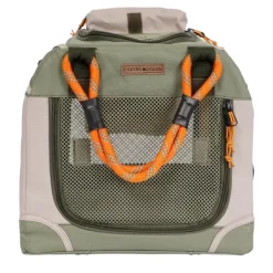 Nordic Paws Foldbart luksus hundebur i stof Army XS - rolig og tryg base