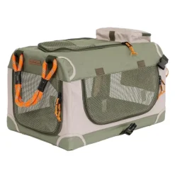 Nordic Paws Foldbart luksus hundebur i stof Army M - komfort og ro