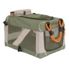 Nordic Paws Foldbart luksus hundebur i stof Army L - rummelig ro og komfort