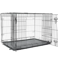 Nordic Paws Hundebur i metal Sort L