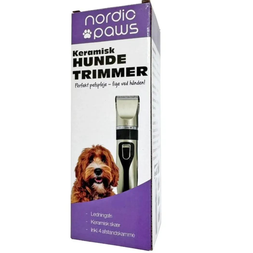 Nordic Paws hundetrimmer - støjsvag og præcis klipning