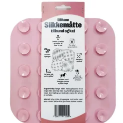 Nordic Paws slikkemåtte til hvalp - lyserød silikone med sugekopper