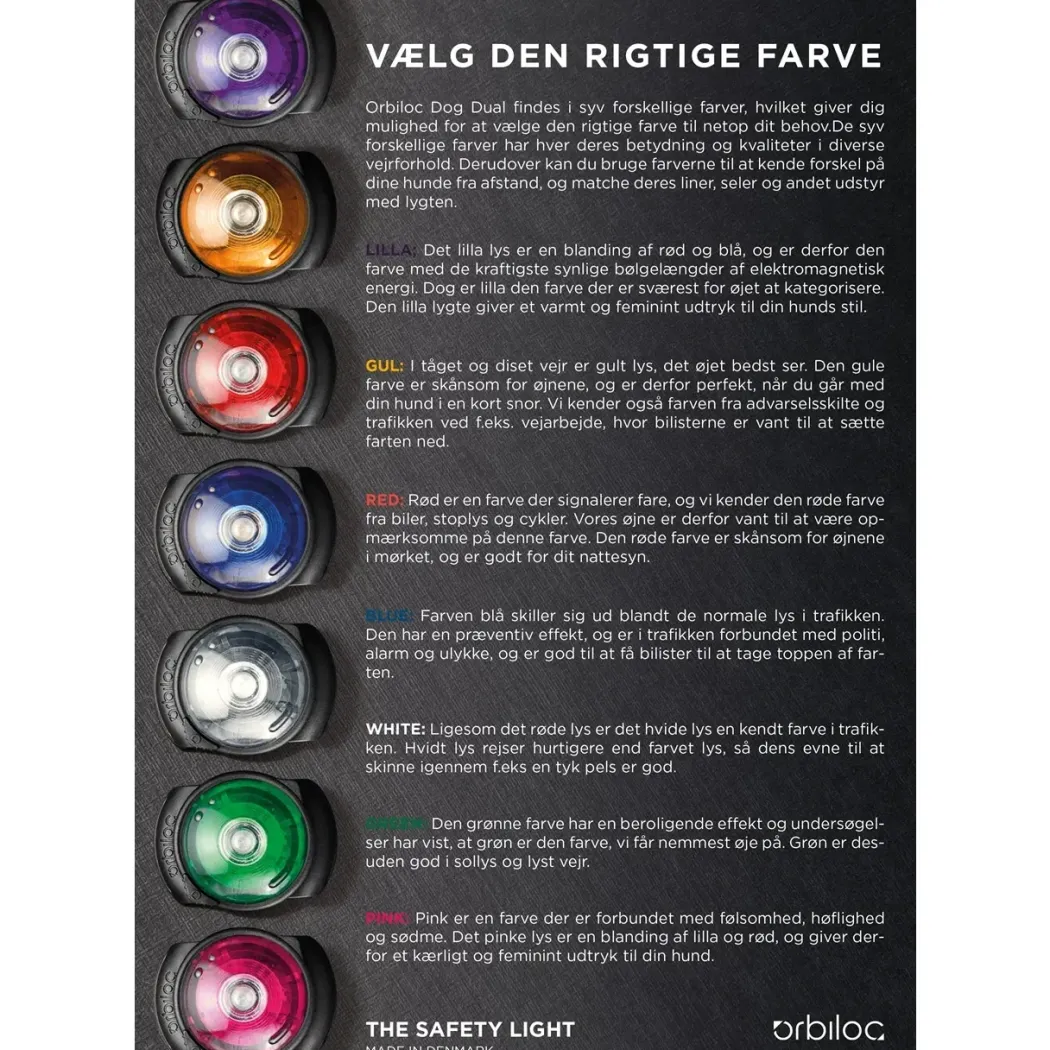 Orbiloc hundelygte Lyserød