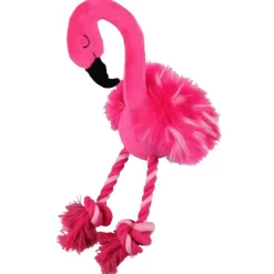 Pawise Flamingo Hundelegetøj med Reb - sjov bamse i plys