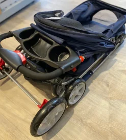 PAWISE Hunde klapvogn med 4 hjul Blå