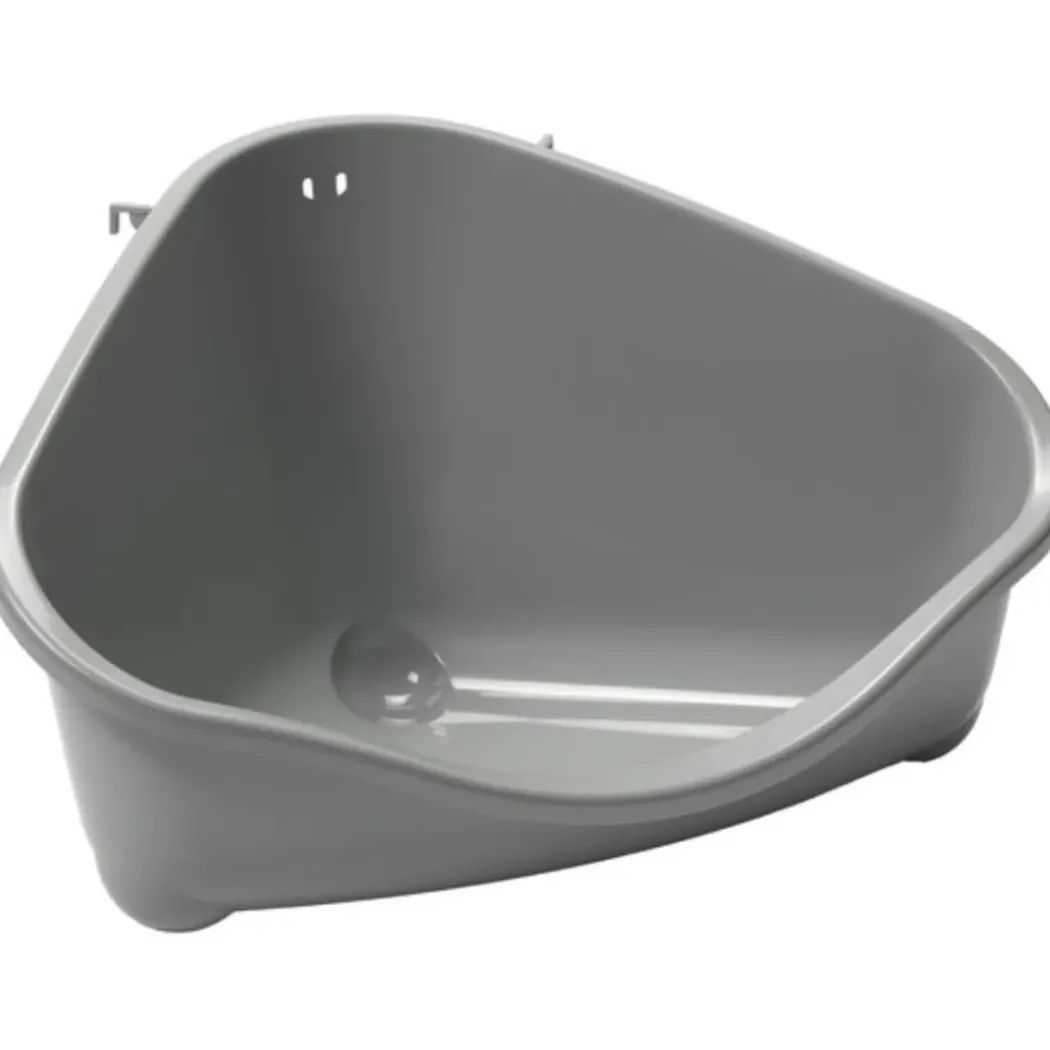 Pets Corner Tray M Grå - hjørnetoilet til gnavere og kaniner