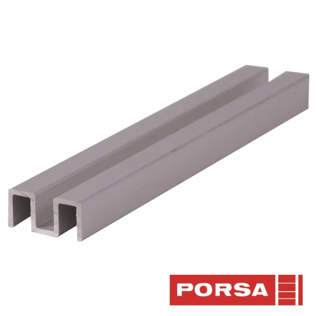 Porsa sølv alu overskinne 130 cm.