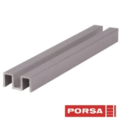 Porsa sølv alu overskinne 120 cm.