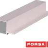 Porsa sølv aluprofil firkantet med flig 85 cm.