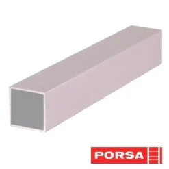 Porsa sølv aluprofil firkantet 30 cm.