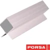 Porsa sølv aluprofil med dobbelt vinkelflig 115 cm.