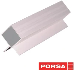 Porsa sølv aluprofil med dobbelt vinkelflig 50 cm.