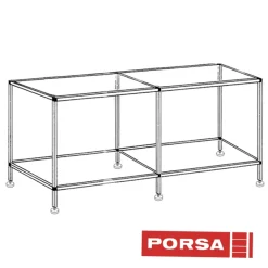 Porsa sort akvariebord 660 liter