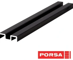 Porsa sort aluminiums underskinne 40 cm.