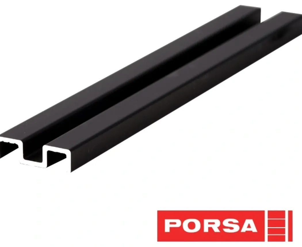 Porsa sort aluminiums underskinne 80 cm.