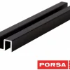Porsa sort alu overskinne 100 cm.