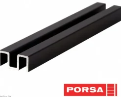Porsa sort alu overskinne 80 cm.