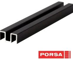 Porsa sort alu overskinne 40 cm.
